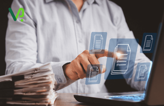 Virtual assistant managing administrative tasks efficiently