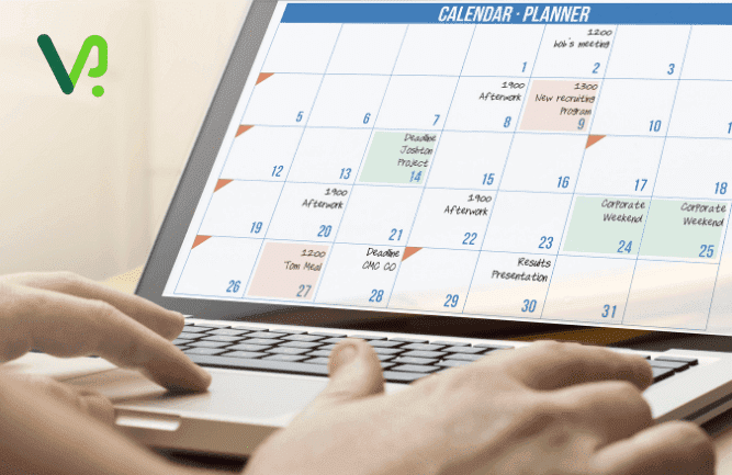 Virtual assistant managing administrative tasks efficiently