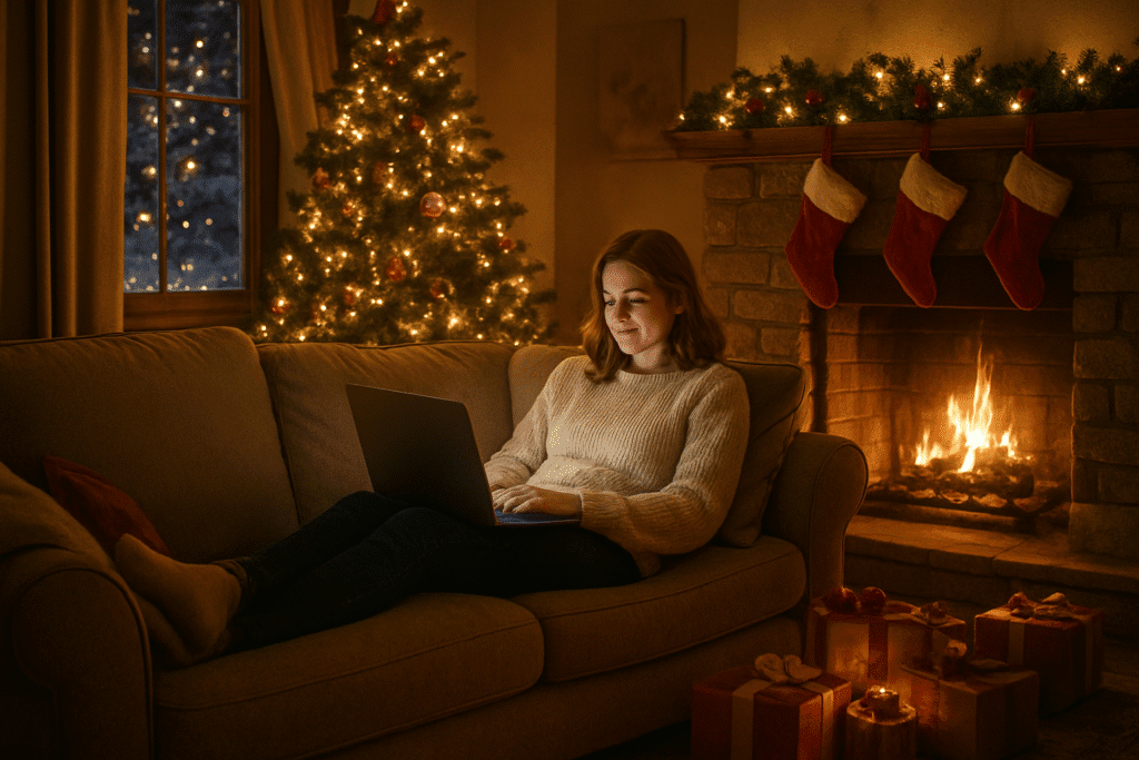 Family enjoying Christmas magic thanks to smart delegation to a virtual assistant